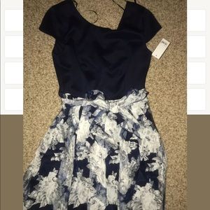 Blue Floral Daytime Dress Size 9-10